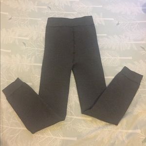 Gray fleece lined leggings
